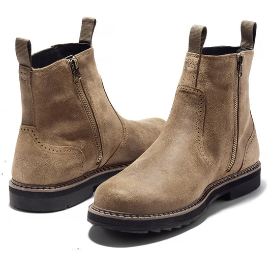 Prentice | Men’s Chelsea Ankle Boots with Side Zipper & Elastic Panel