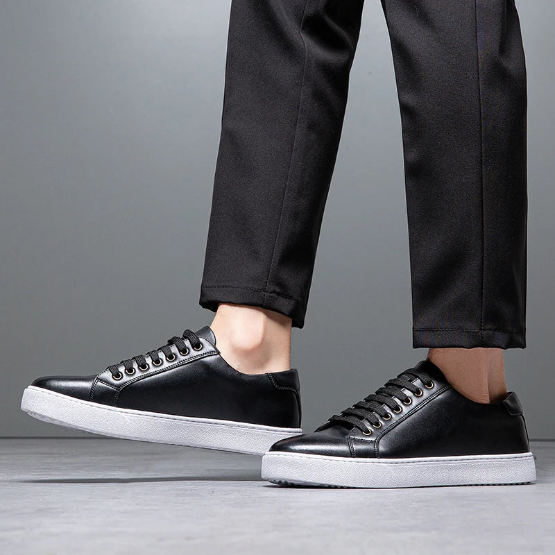 Rainer | Men’s Premium Leather Lace-Up Sneakers for Everyday Style