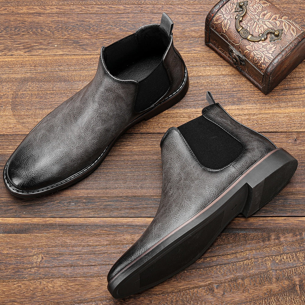 Heldro | Men’s Comfortable Retro Leather Boots with Durable Sole