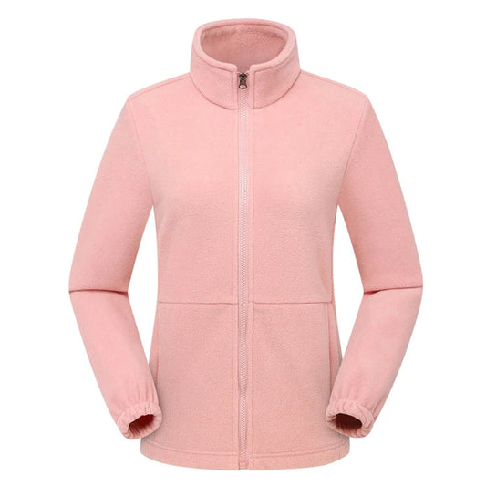 Sharon | Women’s Soft Zip Jacket with Stand Collar Zipped