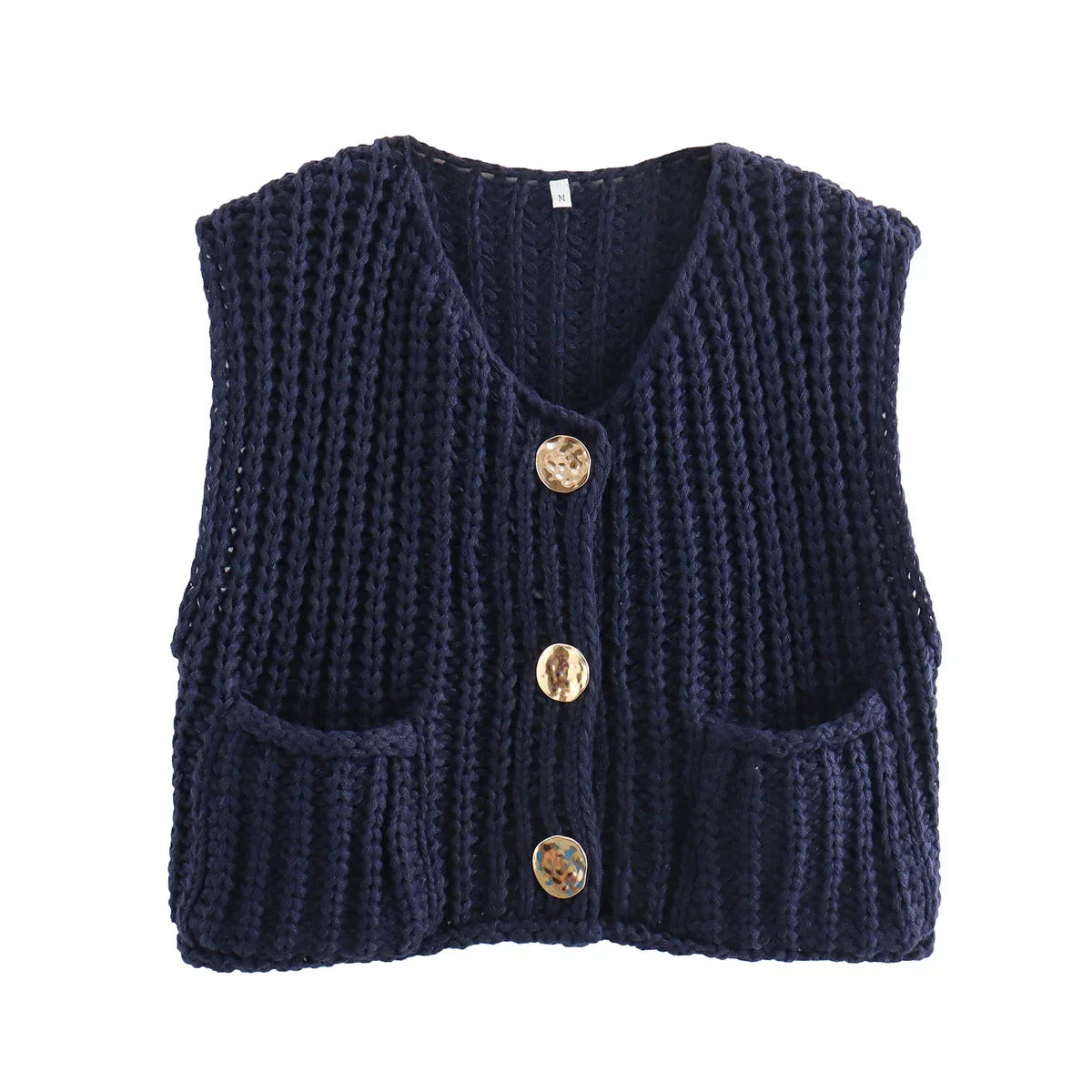 Emilien | Women's Stylish Knitted Vest with V-Neck, Button Front & Pockets – Trendy Layering Piece