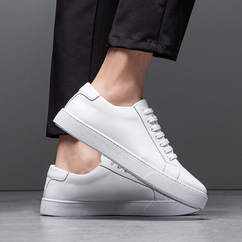 Rainer | Men’s Premium Leather Lace-Up Sneakers for Everyday Style