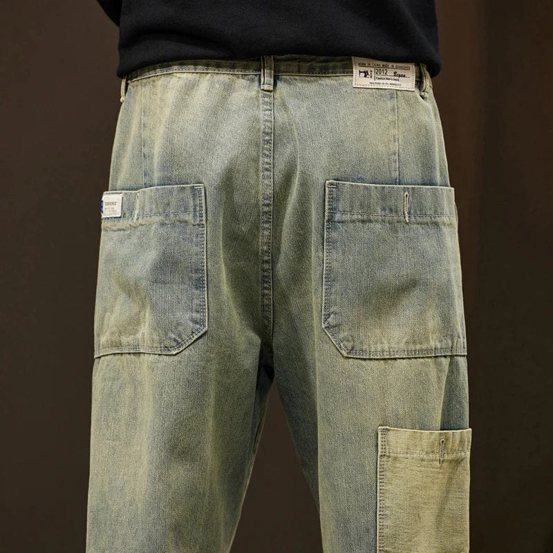 Ernst | Vintage Fort-Clay Men’s Retro Jeans with Loose Fit and Multi-Pockets