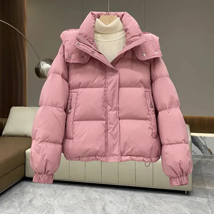 Elexia | Women's Full Zip Puffer Jacket with Side Zipped Pockets