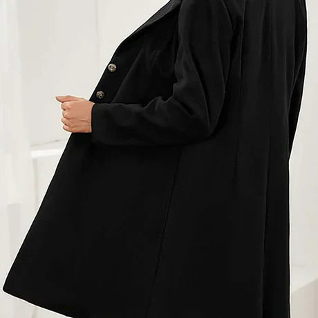 Gillian | Women’s Slim Fit Mid-Length Wool Coat with Lapel Collar
