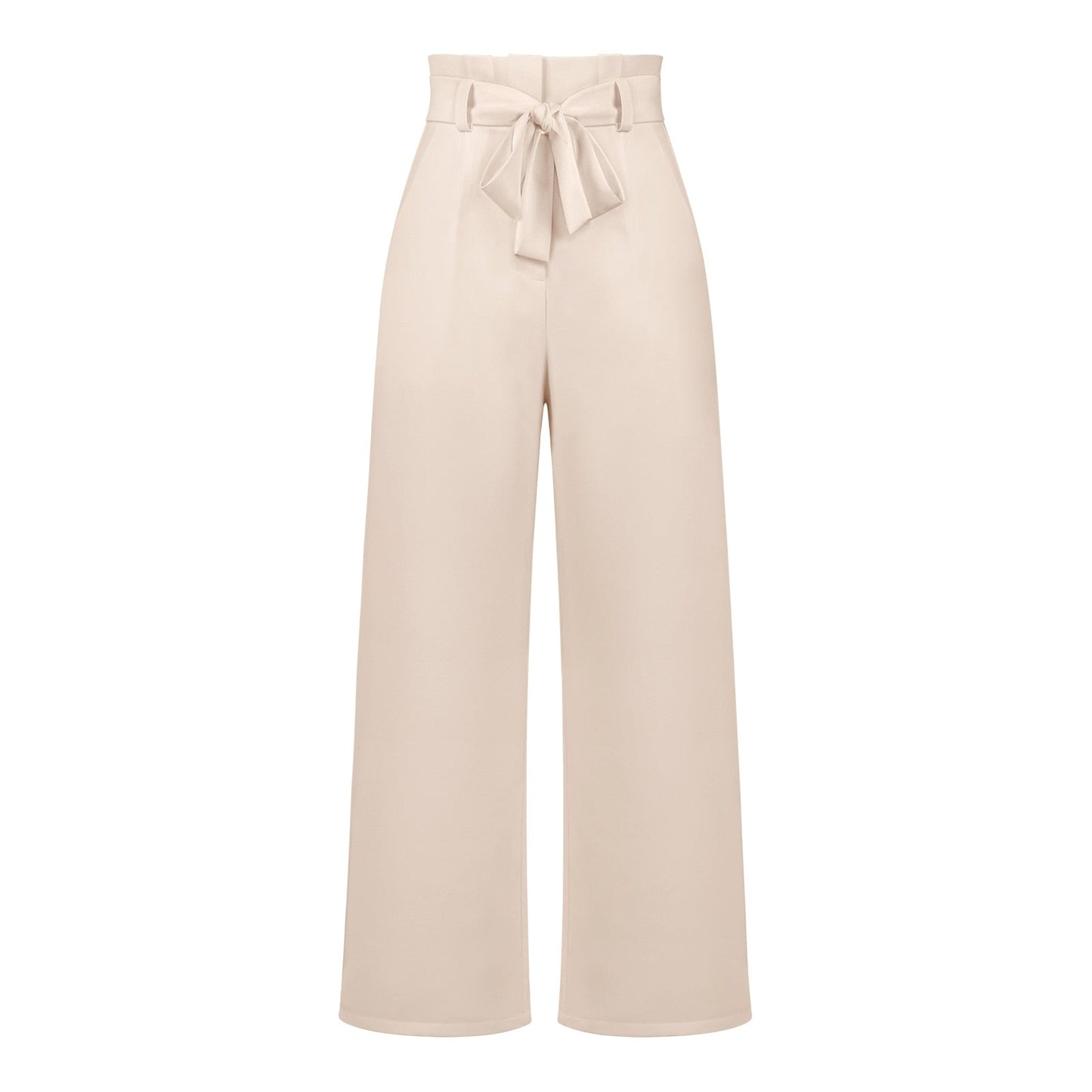 Parisa | Women’s High Waist Wide Leg Trousers with Tie Belt – Elegant Solid Colour Summer Pants