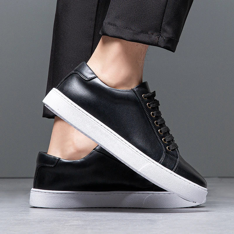 Rainer | Men’s Premium Leather Lace-Up Sneakers for Everyday Style