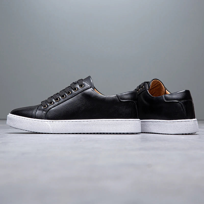 Rainer | Men’s Premium Leather Lace-Up Sneakers for Everyday Style