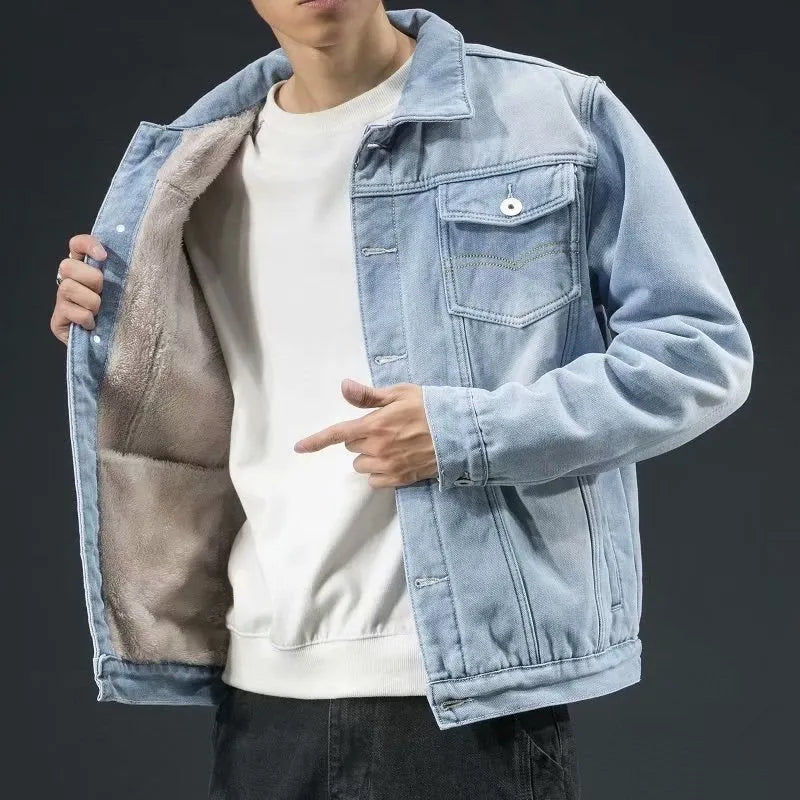 Benedikt | Men’s Modern Fleece-Lined Denim Jacket for Ultimate Warmth