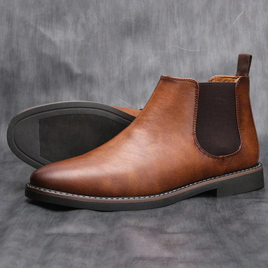 Heldro | Men’s Comfortable Retro Leather Boots with Durable Sole