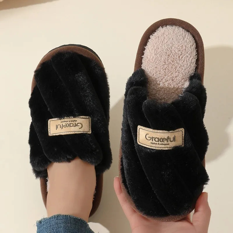 Lauren | Women’s Plush Slide Slippers with Soft Cushion & Indoor Comfort