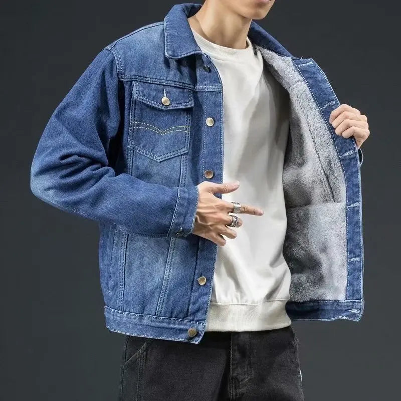 Benedikt | Men’s Modern Fleece-Lined Denim Jacket for Ultimate Warmth