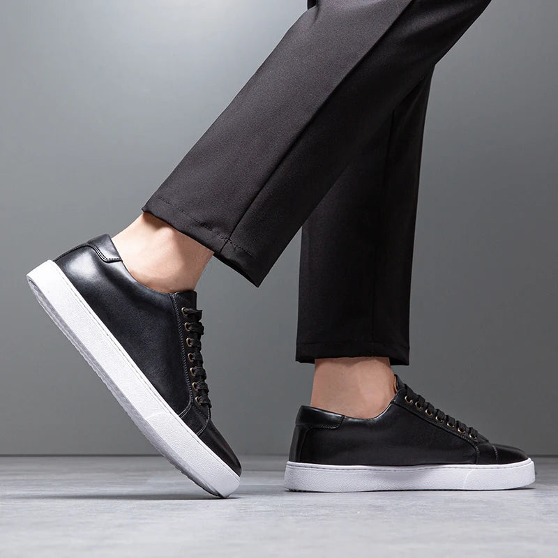 Rainer | Men’s Premium Leather Lace-Up Sneakers for Everyday Style