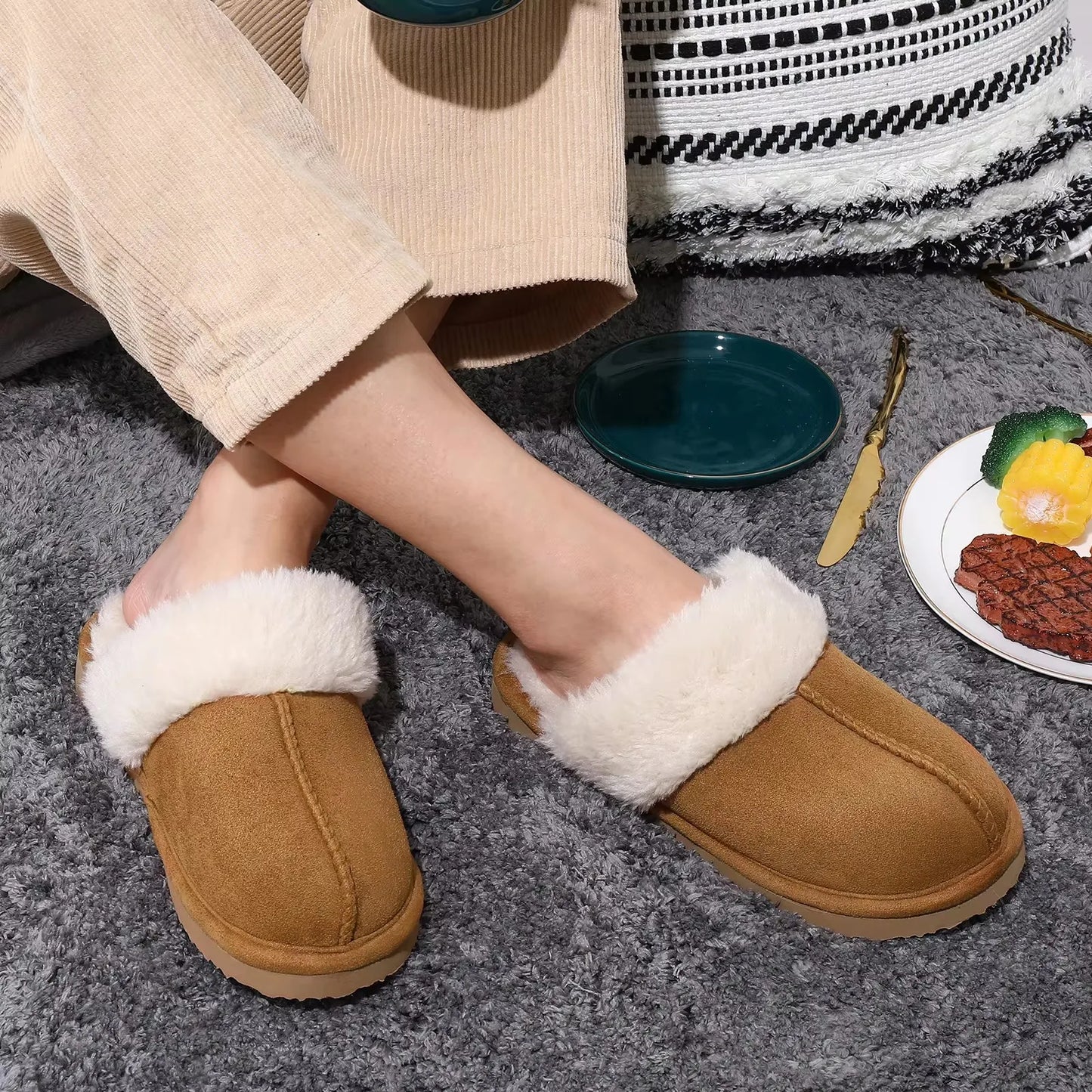 Lavender | Women’s Plush Indoor Slippers with Soft Lining & Cozy Comfort