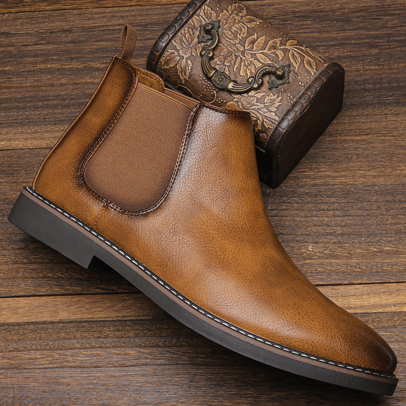 Heldro | Men’s Comfortable Retro Leather Boots with Durable Sole