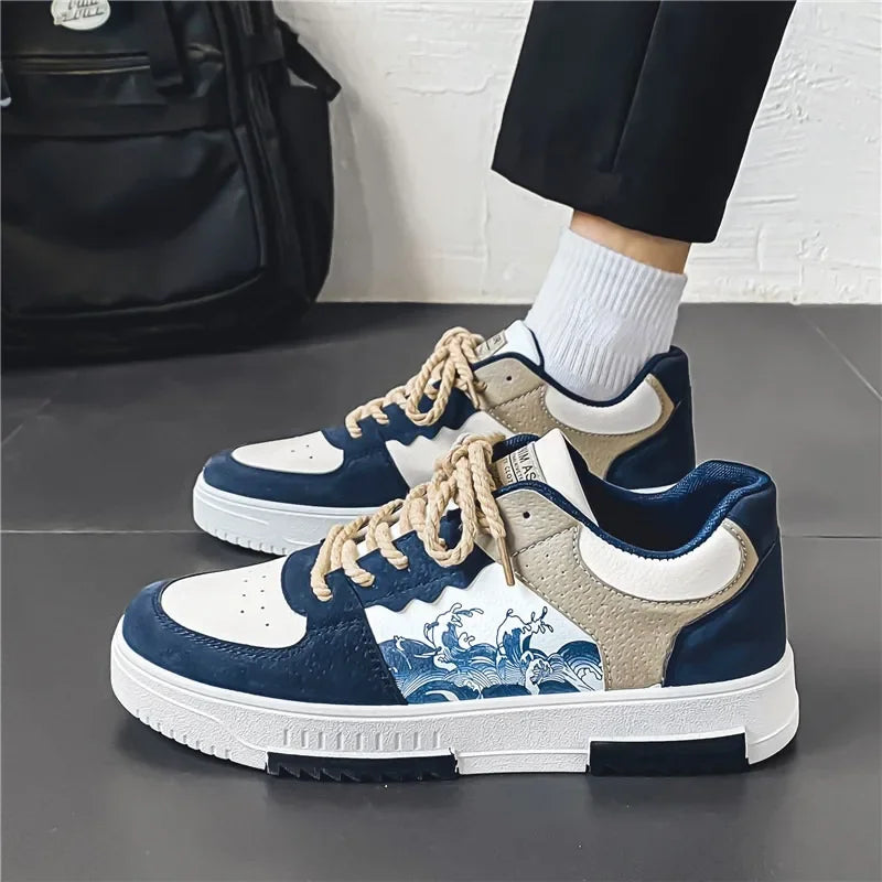 Freyo | Men's Trendy Sneakers with Stylish Print and Laces