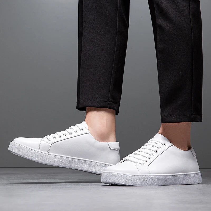 Rainer | Men’s Premium Leather Lace-Up Sneakers for Everyday Style