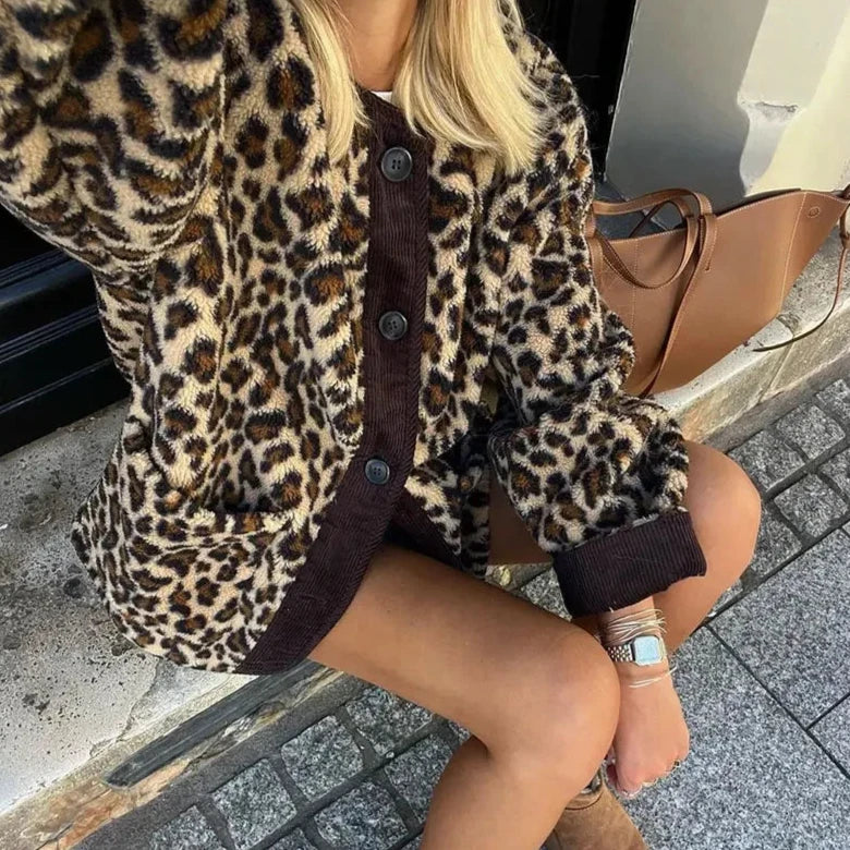 Herta | Women’s Leopard Print Cardigan – Soft, Stylish & Versatile