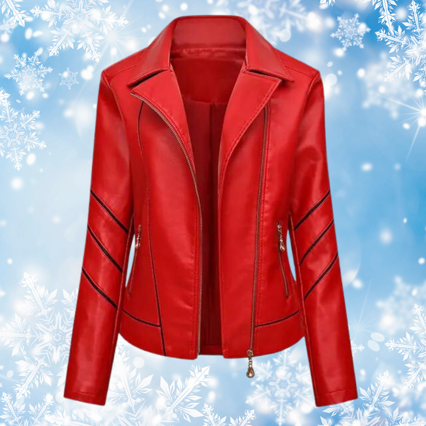 Yasindra | Women's Genuine Sheepskin Asymmetrical Slim Fit Motorcycle Leather Jacket