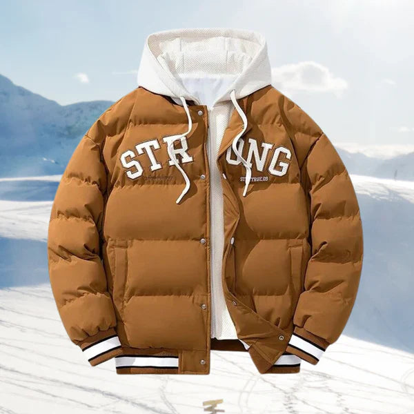 Siegfried | Men’s Padded Hooded Jacket with Drawstring – Warm & Contemporary
