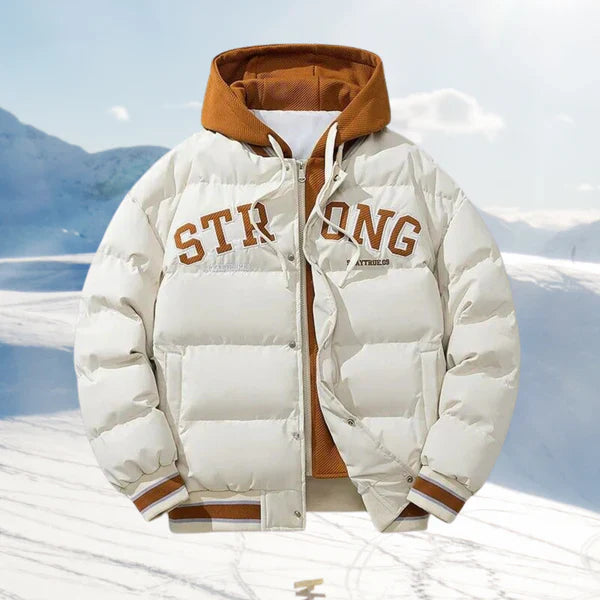 Siegfried | Men’s Padded Hooded Jacket with Drawstring – Warm & Contemporary