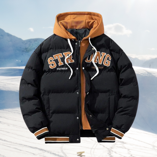 Siegfried | Men’s Padded Hooded Jacket with Drawstring – Warm & Contemporary