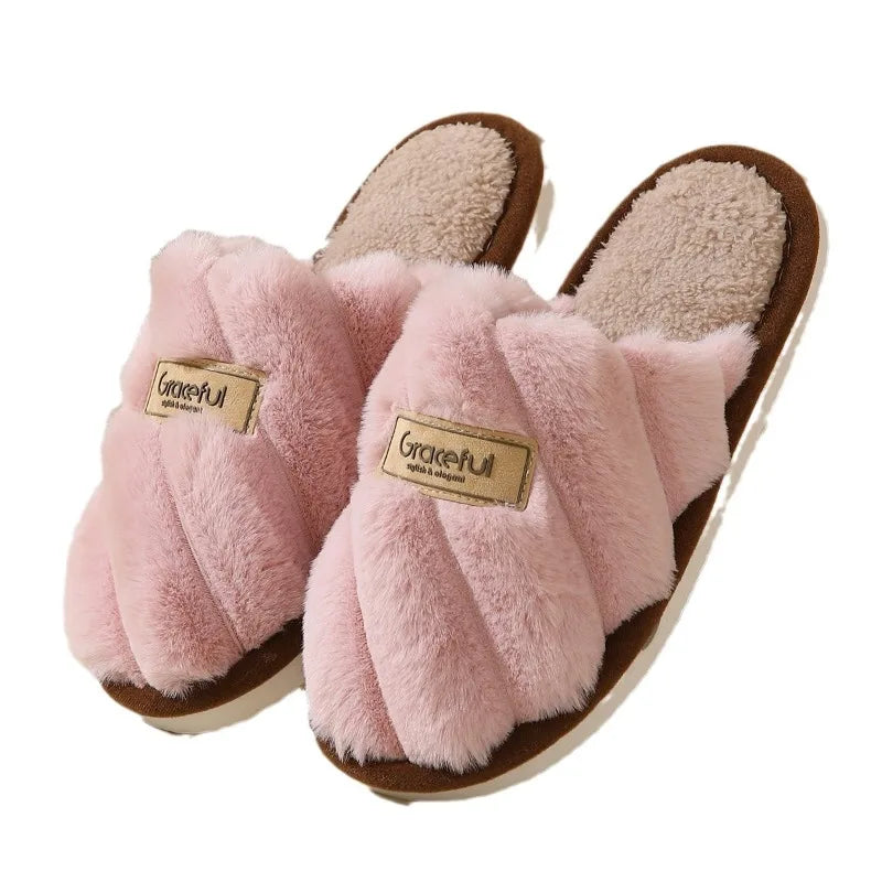 Lauren | Women’s Plush Slide Slippers with Soft Cushion & Indoor Comfort