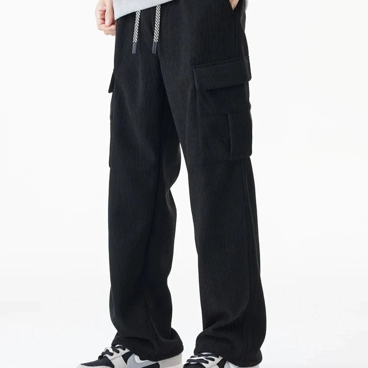 Joachim | Men’s Corduroy Trousers with Fleece Lining, Drawstring, and Relaxed Fit