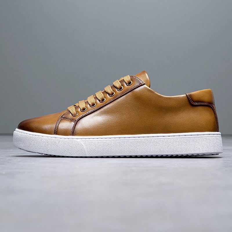 Rainer | Men’s Premium Leather Lace-Up Sneakers for Everyday Style