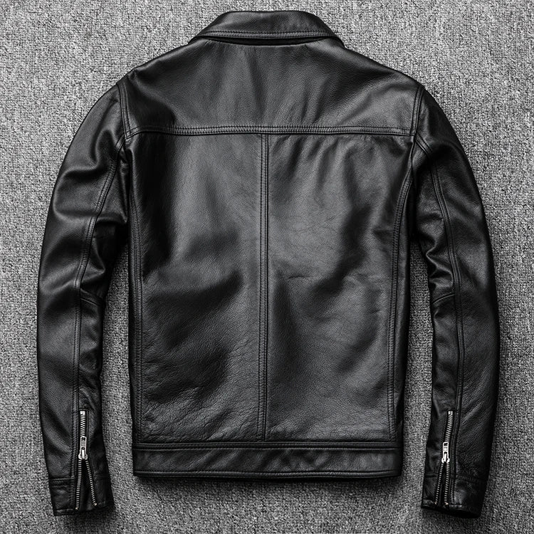 Kai | Men's Retro Style Motorcycle Jacket with Zip Closure and Multiple Pockets