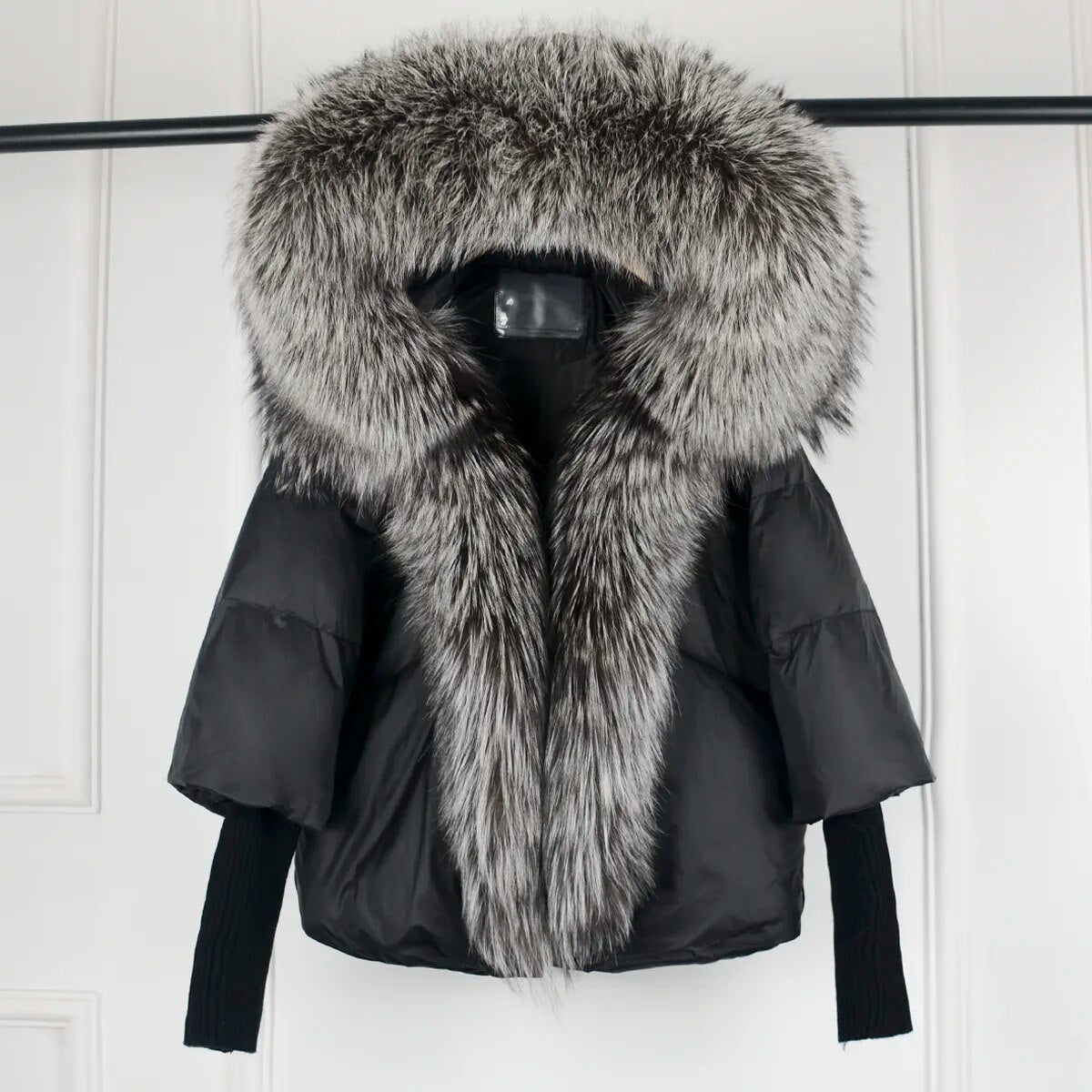 Olivera | Women's Padded Winter Jacket with Cosy Fur Collar in Black