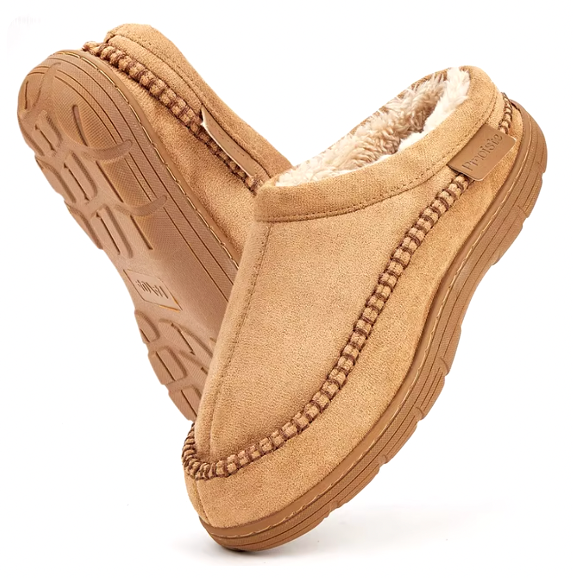 Brockley | Men’s Memory Foam Mules Slippers with Warm Lining & Non-Slip Sole