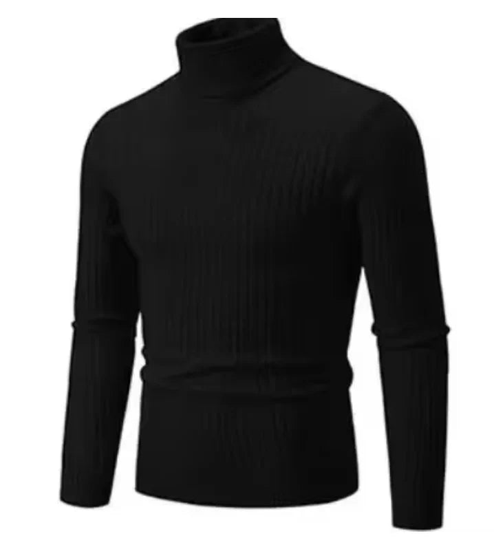 Dietero | Men’s Textured Knit Turtleneck Jumper – Warm, Stylish, and Comfortable Fit