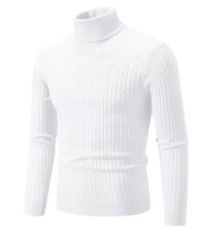 Dietero | Men’s Textured Knit Turtleneck Jumper – Warm, Stylish, and Comfortable Fit