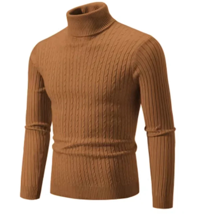 Dietero | Men’s Textured Knit Turtleneck Jumper – Warm, Stylish, and Comfortable Fit