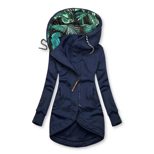 Carlinda | Stylish Weatherproof Zip-Up Jacket with Drawstring and Slim Fit