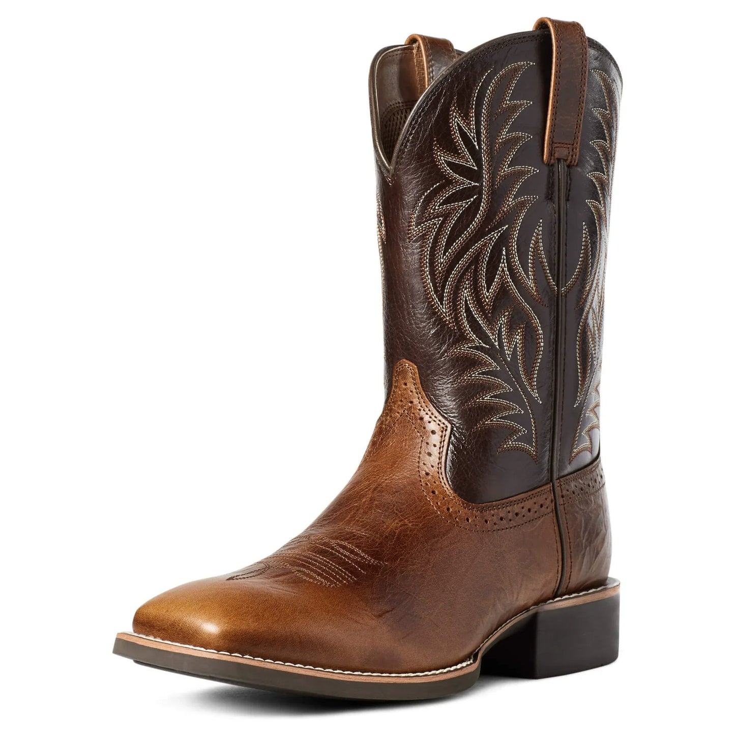 Montrose | Men’s Western Cowboy Boots with Embroidered Mid-Calf Design & Square Toe