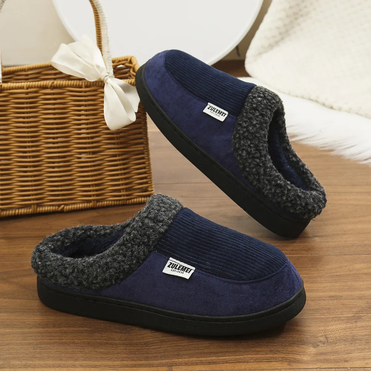 Camberley | Unisex Memory Foam Indoor Slippers with Plush Lining & Anti-Slip Sole