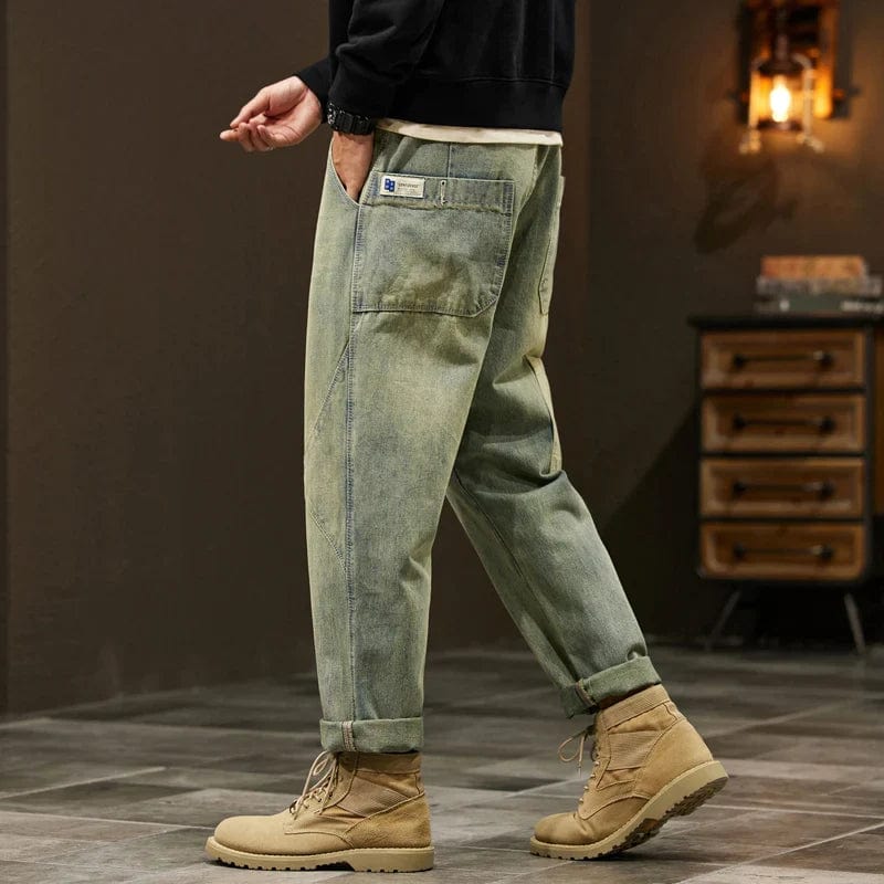 Ernst | Vintage Fort-Clay Men’s Retro Jeans with Loose Fit and Multi-Pockets