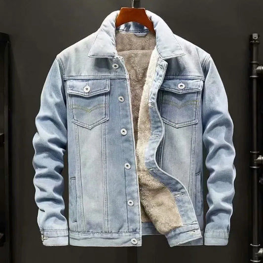 Benedikt | Men’s Modern Fleece-Lined Denim Jacket for Ultimate Warmth