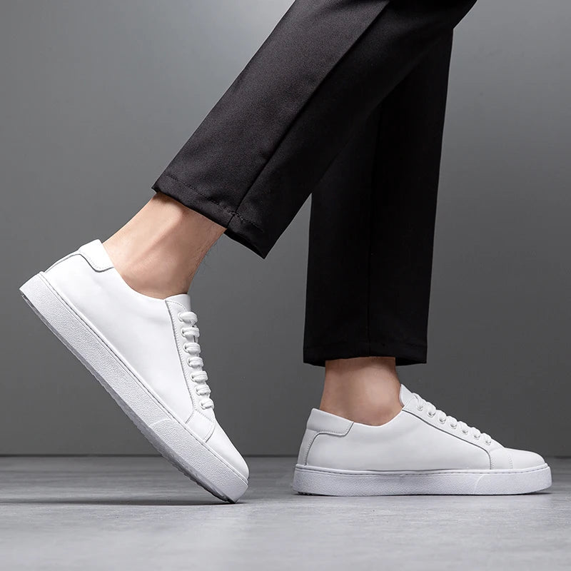 Rainer | Men’s Premium Leather Lace-Up Sneakers for Everyday Style