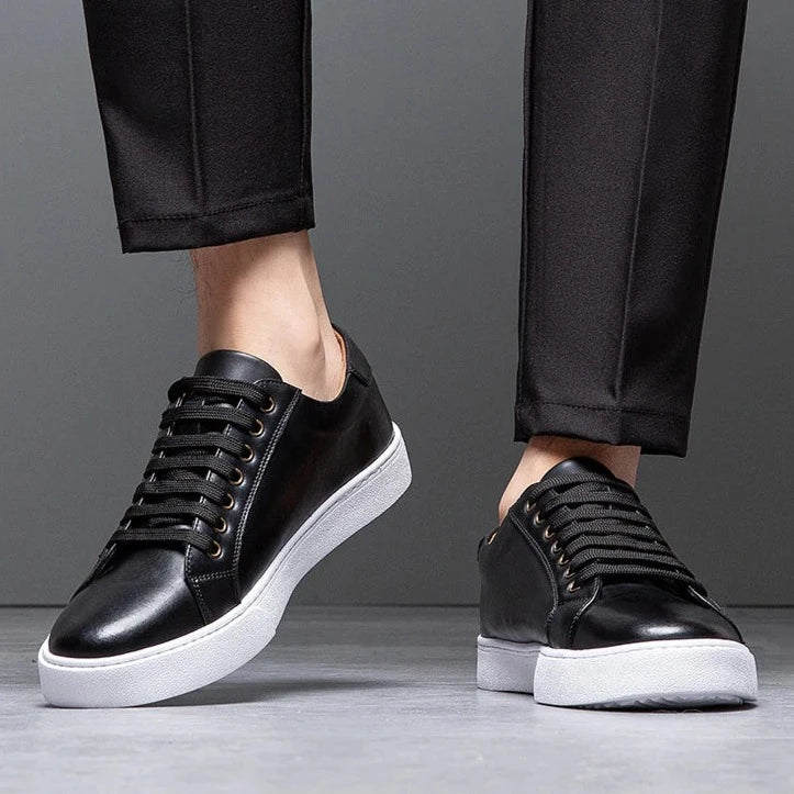 Rainer | Men’s Premium Leather Lace-Up Sneakers for Everyday Style