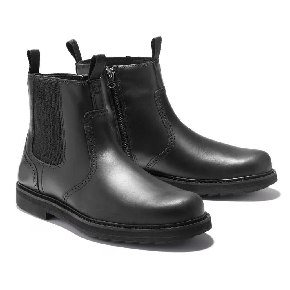 Prentice | Men’s Chelsea Ankle Boots with Side Zipper & Elastic Panel