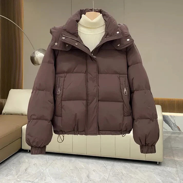 Elexia | Women's Full Zip Puffer Jacket with Side Zipped Pockets
