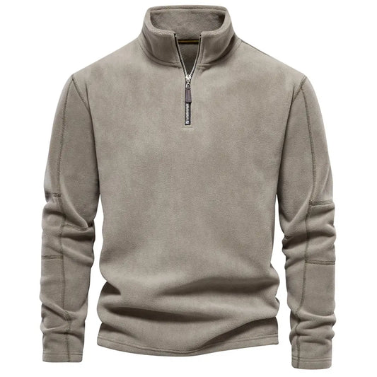 Frank | Men’s Zipped Stand Collar Sweater with Soft Lining