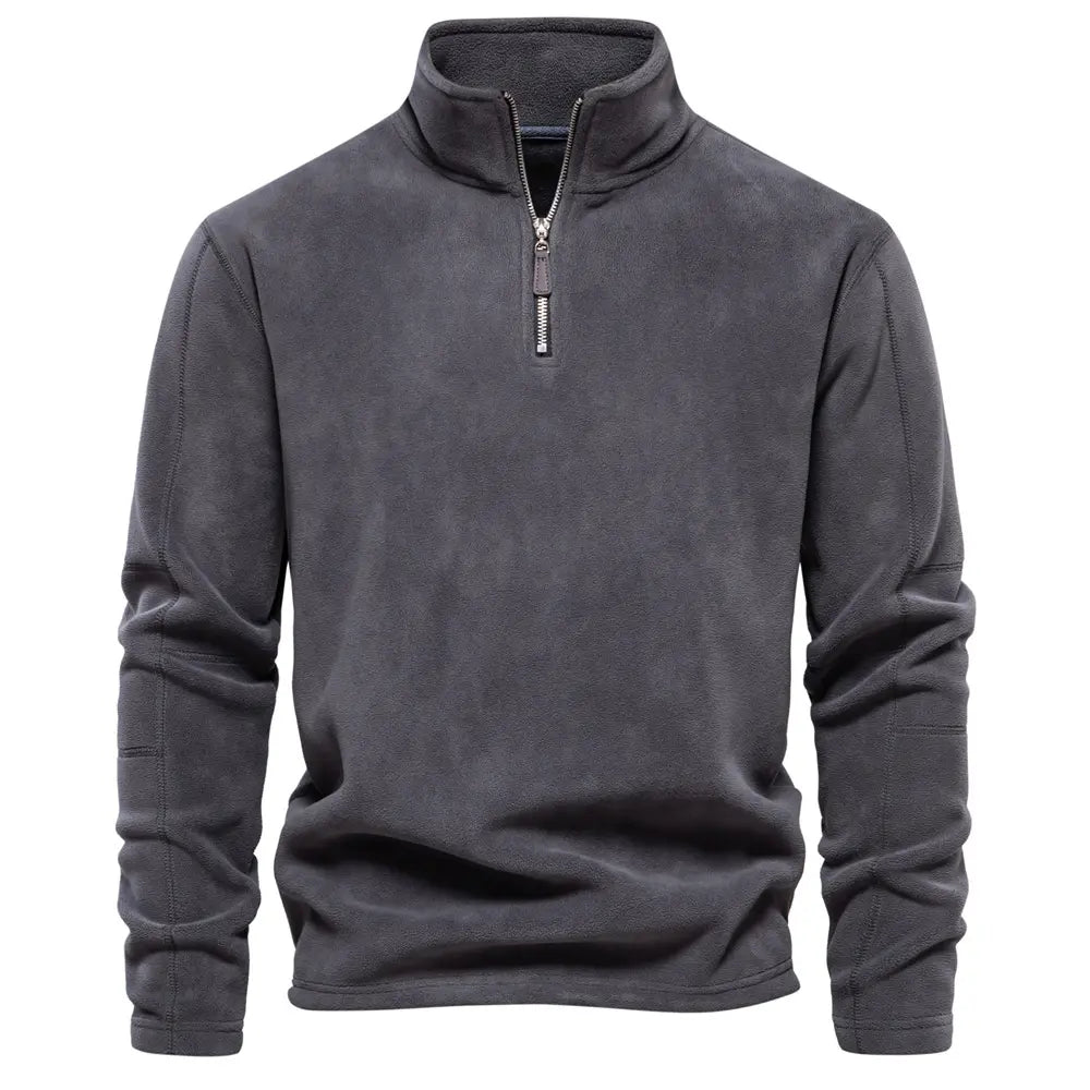 Frank | Men’s Zipped Stand Collar Sweater with Soft Lining