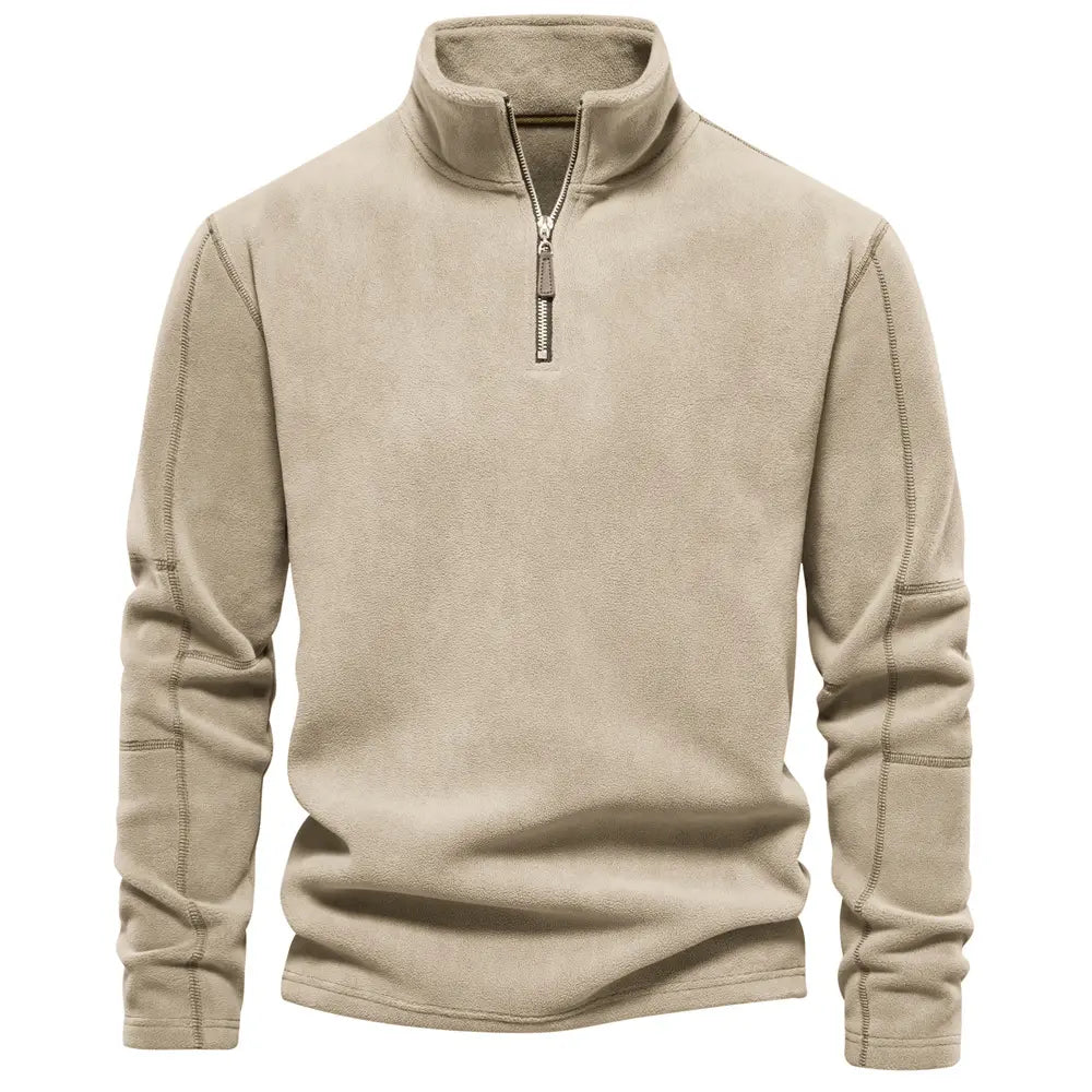 Frank | Men’s Zipped Stand Collar Sweater with Soft Lining
