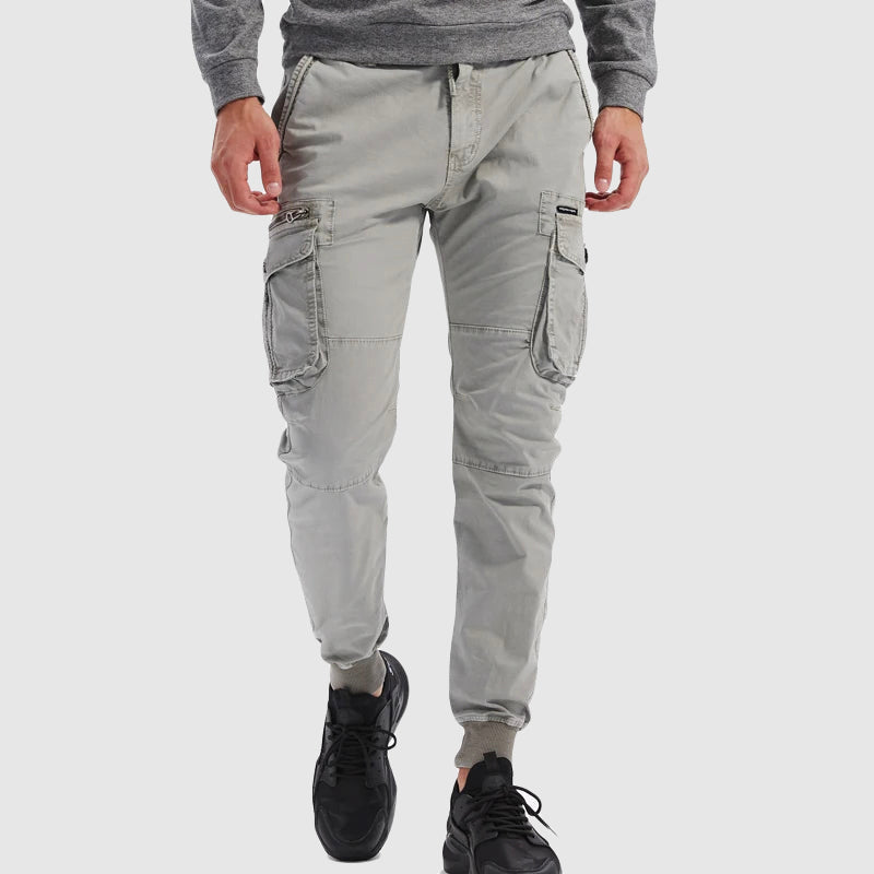 Stanton | Men’s Tactical Cargo Jogger Trousers with Multi Pockets and Elastic Waist
