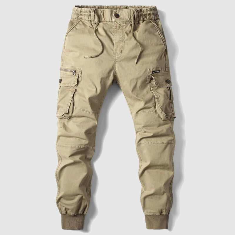 Stanton | Men’s Tactical Cargo Jogger Trousers with Multi Pockets and Elastic Waist