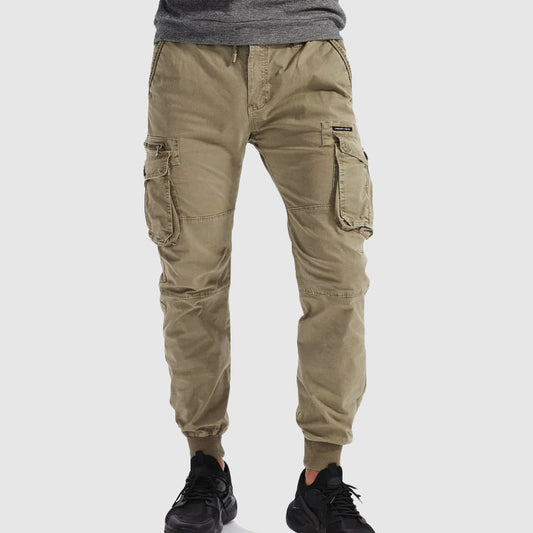 Stanton | Men’s Tactical Cargo Jogger Trousers with Multi Pockets and Elastic Waist